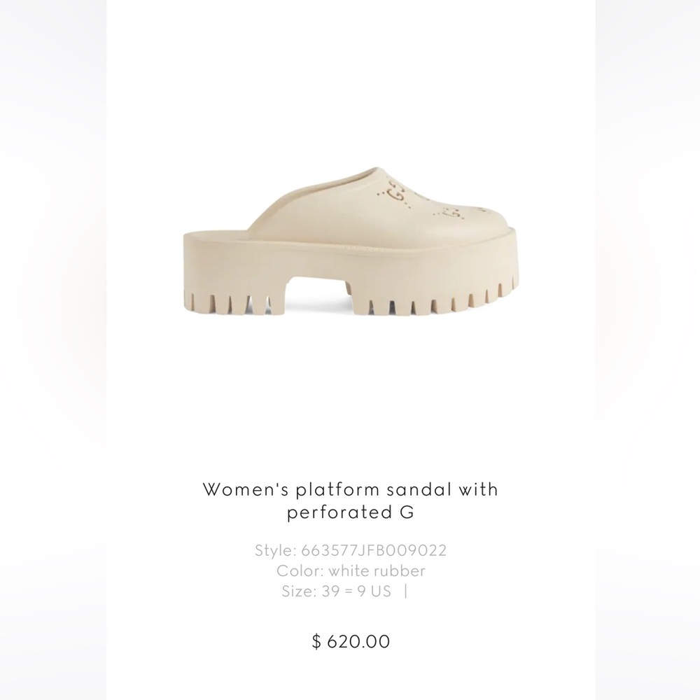 Gucci Women's White Platform Sandals